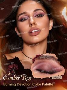 SHEGLAM Ember Rose Burning Devotion Color Palette 4 Colors Valentines Eyeshadow Palette Creamy Matte Long-Lasting High Pigment Vegan Eyeshadow Brand Beauty Makeup Face Paint Cosmetic For Women Girls Perfect For Fall Winter Ideal For Y2K Fancy Fashion Suitable For Birthday Christmas Present Party Ready Best Color