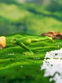 Zazumi Cottage Core Frosch Deko Harzfigur mit ausdrucksstarkem Gesicht, Weihnachtskamin Regal Dekoration im skandinavischen Stil, skurriles Geschenkidee für Herbst Winter Feiertage, Strumpffüller