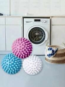 6Pcs Reusable Laundry Scrubbing Balls, Magic Anti-Tangled Lint Catcher, Hair And Fur Remover, Washer And Dryer Cleaning Balls, Non-Electric Soft Wash Tool, Wash Ball For Removal Of Cat & Dog Hair, Fur And Lint - Multicolor - View 5