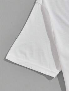 Manfinity BRENVOR Men 2pcs Bird Embroidery Short Sleeve Tee, Boyfriend Gift, For Work, Summer, Couple Things - Multicolor - View 5