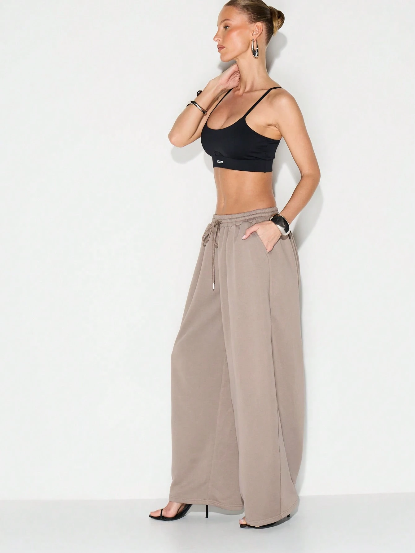 KIZN Wide Leg Drawstring Casual Pants