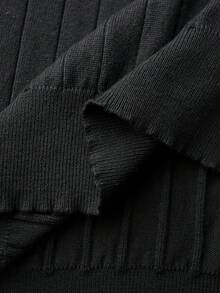 Manfinity Mode Herren einfarbiger minimalistischer Lässig Cardigan, Herbst/Winter, Langarm Oberteil - Schwarz - Übersicht 7