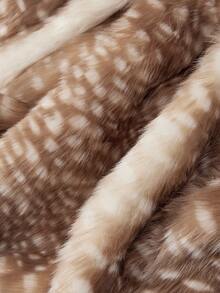 ROMWE Grunge Punk Quần short mini họa tiết động vật giả lông thú Y2K cỡ lớn dành cho nữ, Thu/Đông - Nhiều màu - Xem 4