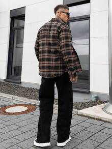 Artur Kramer 男士黑色休闲宽松牛仔裤，时尚舒适，垃圾摇滚 - 黑色 - 查看 2