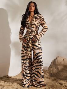 Opulessa Camisa feminina de manga curta com estampa de férias.