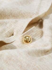Franclia 2 件套女士休闲宽松针织毛衣和裤子家居服套装，舒适简约的设计 - 卡其色 - 查看 8