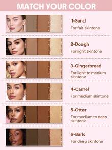 SHEGLAM Trio Hero Face Palette-Dough Contour Dual-Use Multi-Use Sculpt Powder Brand Beauty Makeup Face Paint Cosmetic For Women Girls Perfect For Fall Winter Ideal For Y2K Fancy Fashion Suitable For Birthday Christmas Present Party Ready Best Color