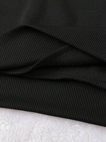 INAWLY 女士卫衣，刺绣“人权拥护者”卫衣，简约刺绣圆领衫，平等社会正义T恤，行动主义礼物T恤，圣诞礼物，送给女友和闺蜜的礼物，情侣礼物，适合居家穿着，长袖抓绒保暖秋冬针织衫，2025新款女士卫衣 - 黑色 - 查看 5