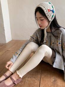 DAZY Tween Girls Thermal Lined Leggings Tights - Multicolor - View 6