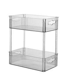 1pc 2/3 Layers Transparent Cosmetic Organizer Storage Rack For Countertop, Display Shelf For Desk Gadgets, Perfume And Skincare Makeup Products Tray - Clear - View 10