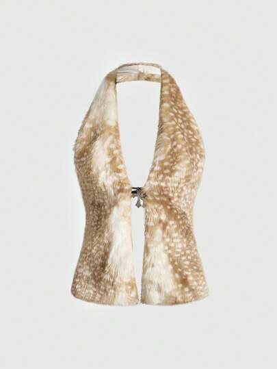 J-Fashion Bikini a fascia con stampa a pois di cervo in stile Y2K per donne