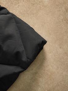 Anewsta Thick Long Hooded Quilted Women Jacket - Black - View 3