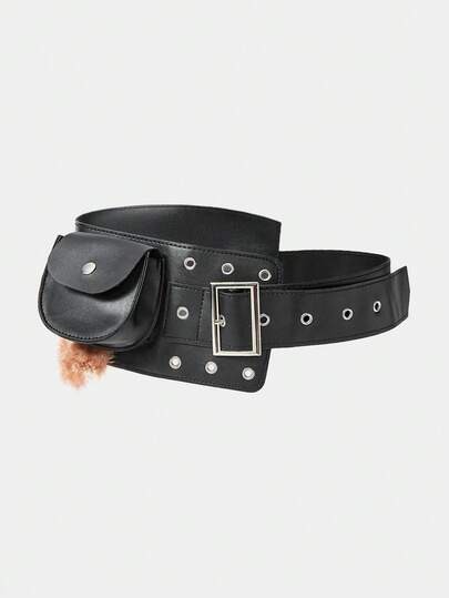 Goth 1pc Y2K Deer Print Patchwork Waist Bag For Women, Cute & Sweet, Suitable For School, Shopping, Travel, Fashionable Christmas Gift Item For Winter