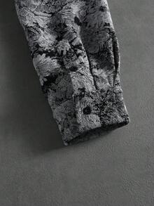 PAVTROS 男士时尚休闲印花长袖衬衫