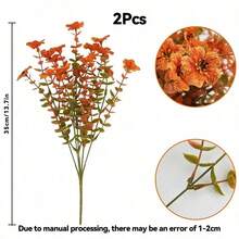 Outdoor Artificial Fall Flower, Uv Resistant Fake Plants, Faux Plastic Floral Orange Shrubs Hanging Flower Plant For Home Kitchen Balcony Garden Window Sill Fall Decoration - Multicolor - View 20
