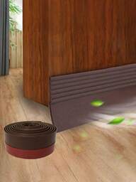 1 件自粘式硅胶门挡风条 - 门密封条，用于门下密封缝隙内门和外门挡风条隔音