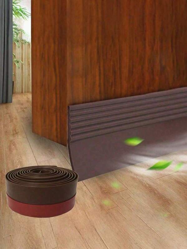 SHEIN 1 pieza Sellador autoadhesivo de silicona para puerta - Tira de sellado para sellar espacios bajo la puerta, interior y exterior, aislamiento acústico