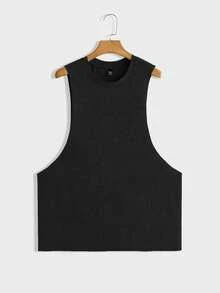 EASEVO 5pcs/Pack Plus Size Men's Casual Loose Knit Tank Top, Suitable For Summer - White - View 4