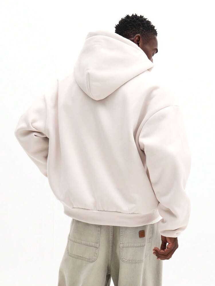 Kapuzenjacke mit durchgehendem Reißverschluss und Mitteltasche