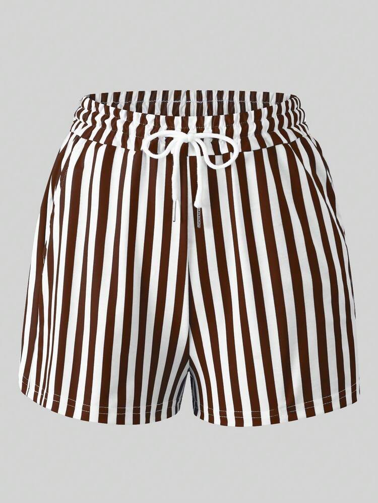 Jouncy Women's Two Pieces Set, Short-Sleeved Round-Neck T-Shirt, Loose Women's Shorts, Summer Comfort, Cocktail Print Pattern - Multicolor - View 3