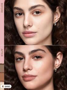 SHEGLAM Trio Hero 臉部彩妝盤-沙色輪廓兩用多用途塑形粉 品牌 美容 化妝 化妝品 適合女性與女孩 完美搭配冬季 Y2K 時尚 流行 生日禮物 假期 派對準備就緒 最佳顏色 - Sand - 查看 3