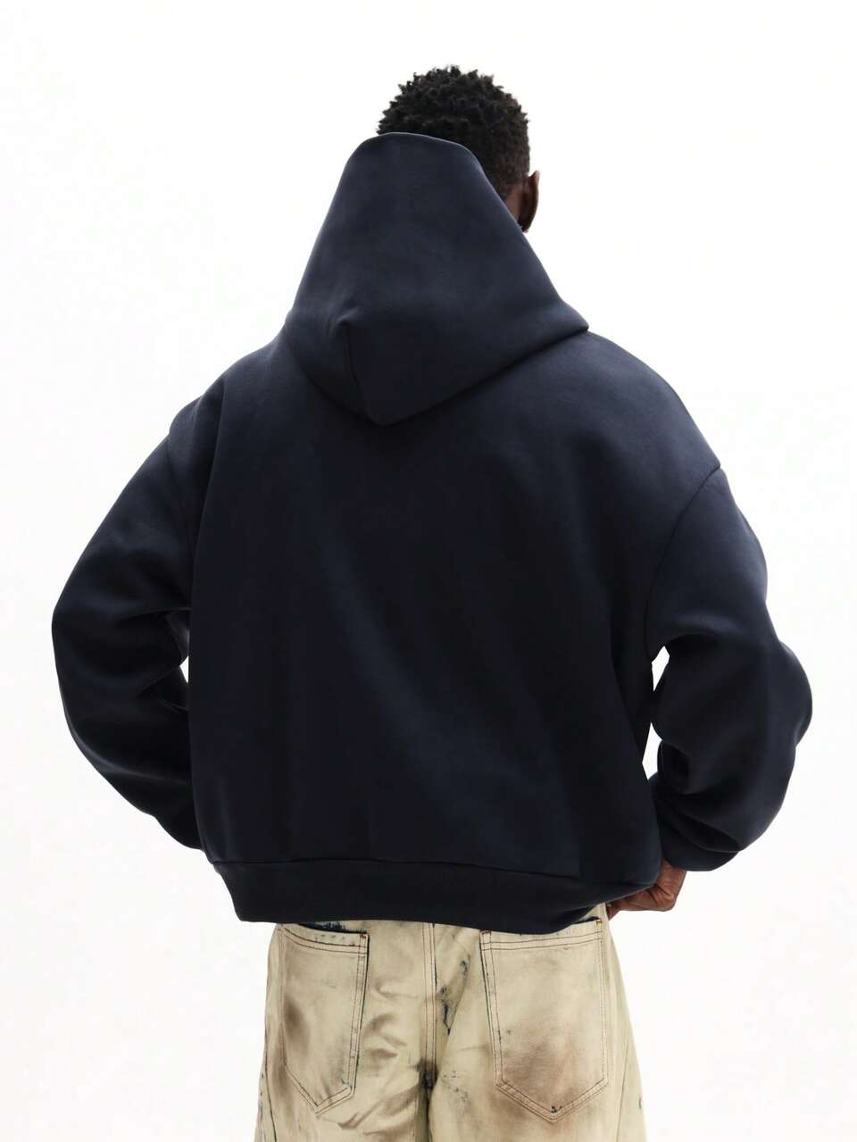 SUMWON sweat-shirt à capuche à imprimé à carreaux avec capuche à cordon et poche centrale pour un port casual