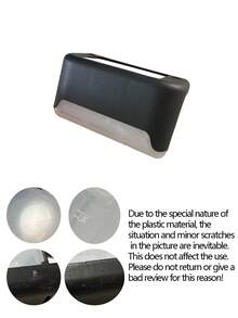 4pcs/8pcs/12pcs/16pcs Solar Lights 1 LED Wall Lamp Set, Black Shell, Warm White/White Light, Outdoor Garden Wall Fence Pathway Landscape Stairway Solar Lights - Black - View 18