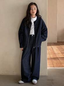 Dazy Kids Tween Girls Denim Set - Blue - View 7