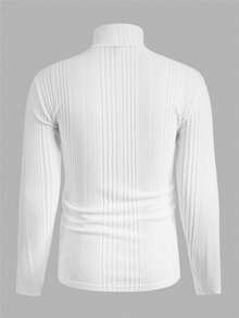 Manfinity VCAY 3pcs Men's Casual Knit Turtleneck T-Shirts, Daily Wear - Multicolor - View 7