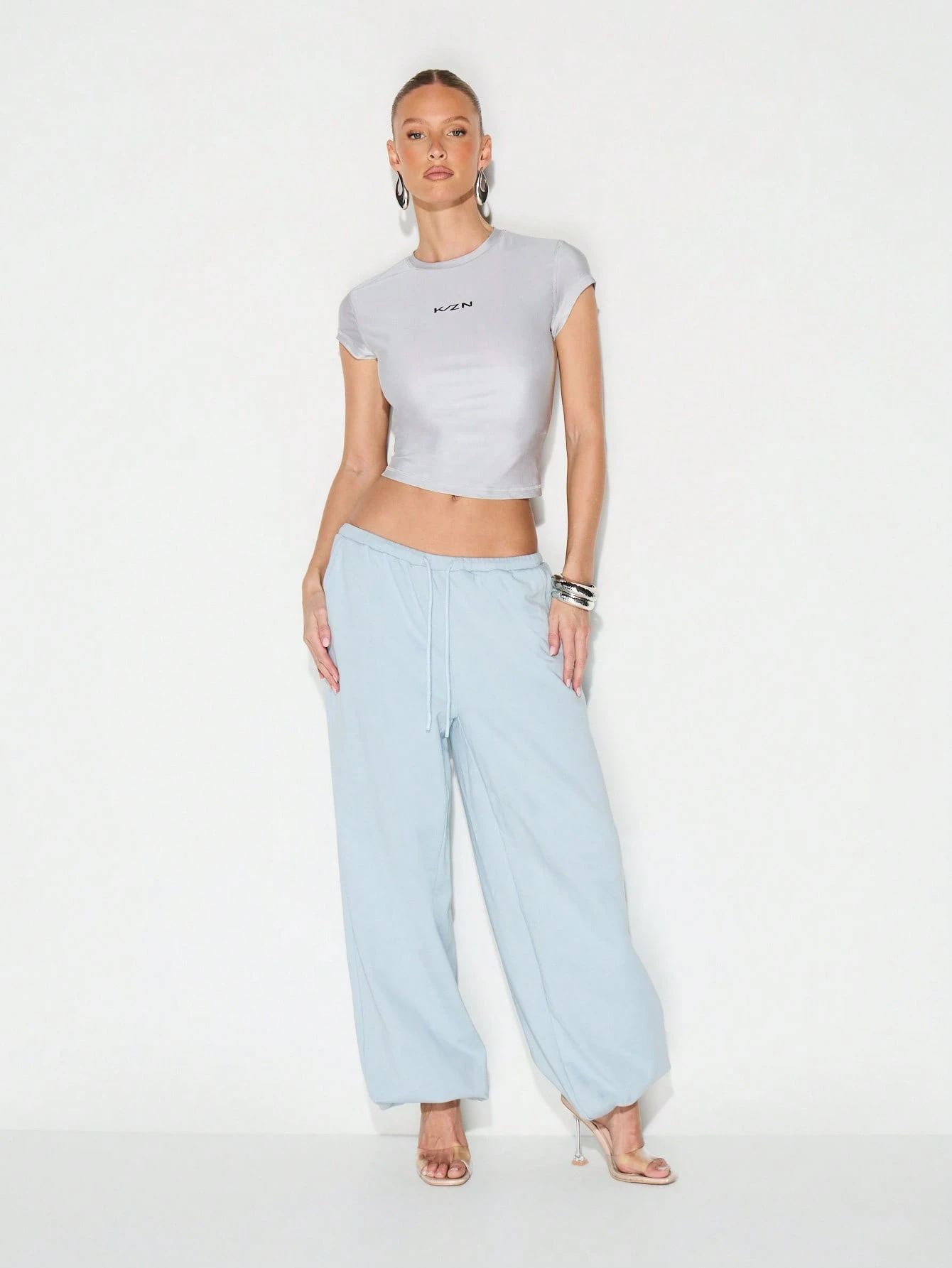 KIZN High Shine Fitted Tee With Short Sleeves