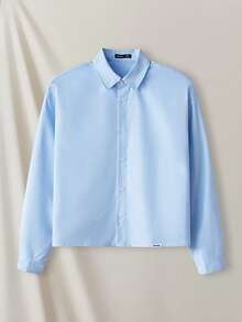 Manfinity VCAY 3pcs/Set Men's Woven Fashion Casual Striped Pocket Long Sleeve Shirts - Multicolor - View 3