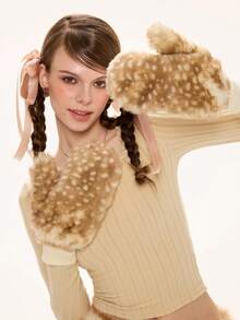 ROMWE Kawaii 女士连指手套