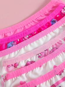 SHEIN 6pcs/Set Celana Dalam Anak Perempuan Motif Kartun Hewan Lucu, Desain Kelinci Warna-warni, Set Pakaian Dalam Musim Panas yang Lucu untuk Anak Perempuan - MultiWarna - View 5