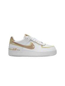 Nike Air Force 1 Low Shadow Women's Sneakers Gold DZ1847 - White/Hemp-Team Gold-White - View 1