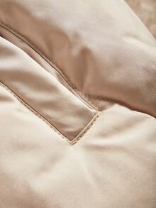 Anewsta 厚款长款连帽绗缝女式夹克 - 米色 - 查看 4