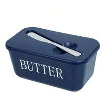 1个PP材质黄油碟，带盖和刀，碟身印有“BUTTER”字样，可保持黄油新鲜，方便日常早餐和烘焙使用。 - 彩色 - 查看 11
