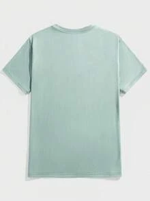EASEVO Plus Size Men 2-Piece Set: Multi-Color Knit T-Shirt And Shorts Summer Outfit - White - View 4