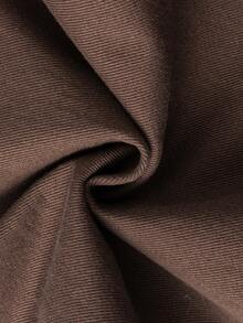 Manfinity Homme Quần Jeans Nam Ống Thẳng Thêu Chữ Thập Màu Cam Phong Cách Mỹ - Cà phê nâu - Xem 6