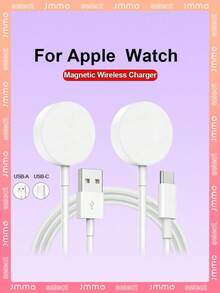JMMO 1pc 3.3ft/100cm Portable Magnetic Wireless Charger Compatible With Apple Watch Series Ultra/9/8/7/6/SE/SE2/5/4/3/2/1