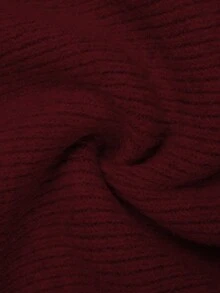 Elenzga 大码女式豹纹拼接长袖毛衣连衣裙，休闲外套，适合婚礼宾客、秋冬季穿着 - 酒紅色 - 查看 7