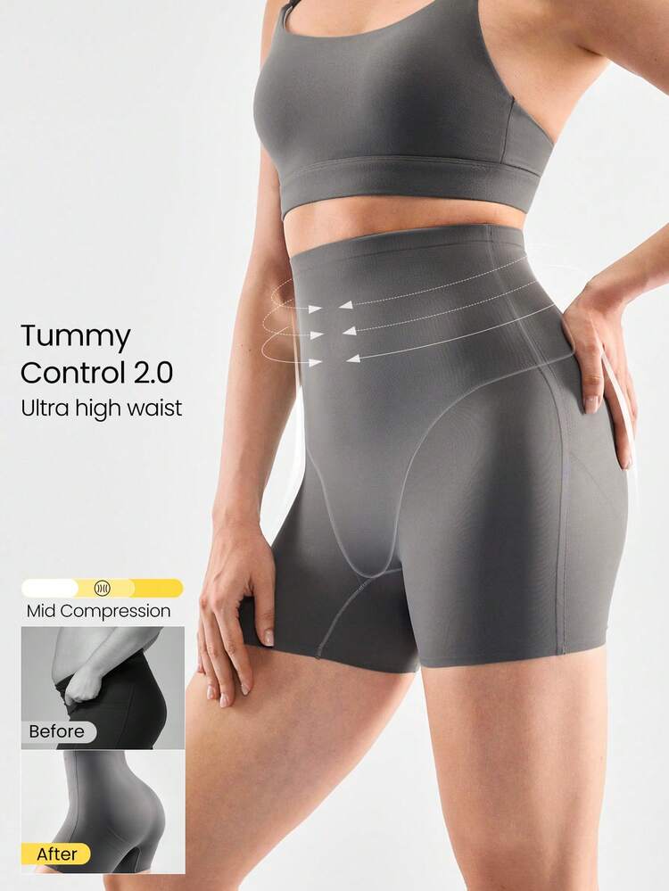 1 Pack Tummy Control Core Support Sweat-Wicking Ultra-High Waist Shapewear Shorts Underwear Daily Casual Wear