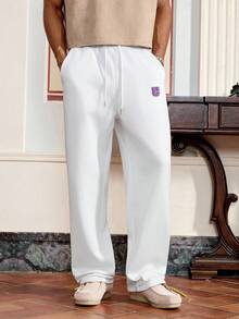 Manfinity VCAY 3 件装男士休闲运动裤，松紧腰带口袋，黑色/白色/灰色 - 彩色 - 查看 5