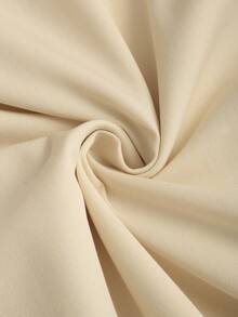 Sweetra Women's Elegant Commuter Vibe A-Line Skirt, Draping Design Slimming Effect, Suitable For Spring & Autumn - Apricot - View 3