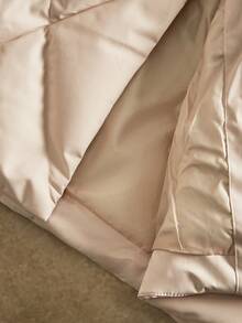 Anewsta 厚款长款连帽绗缝女式夹克 - 米色 - 查看 6