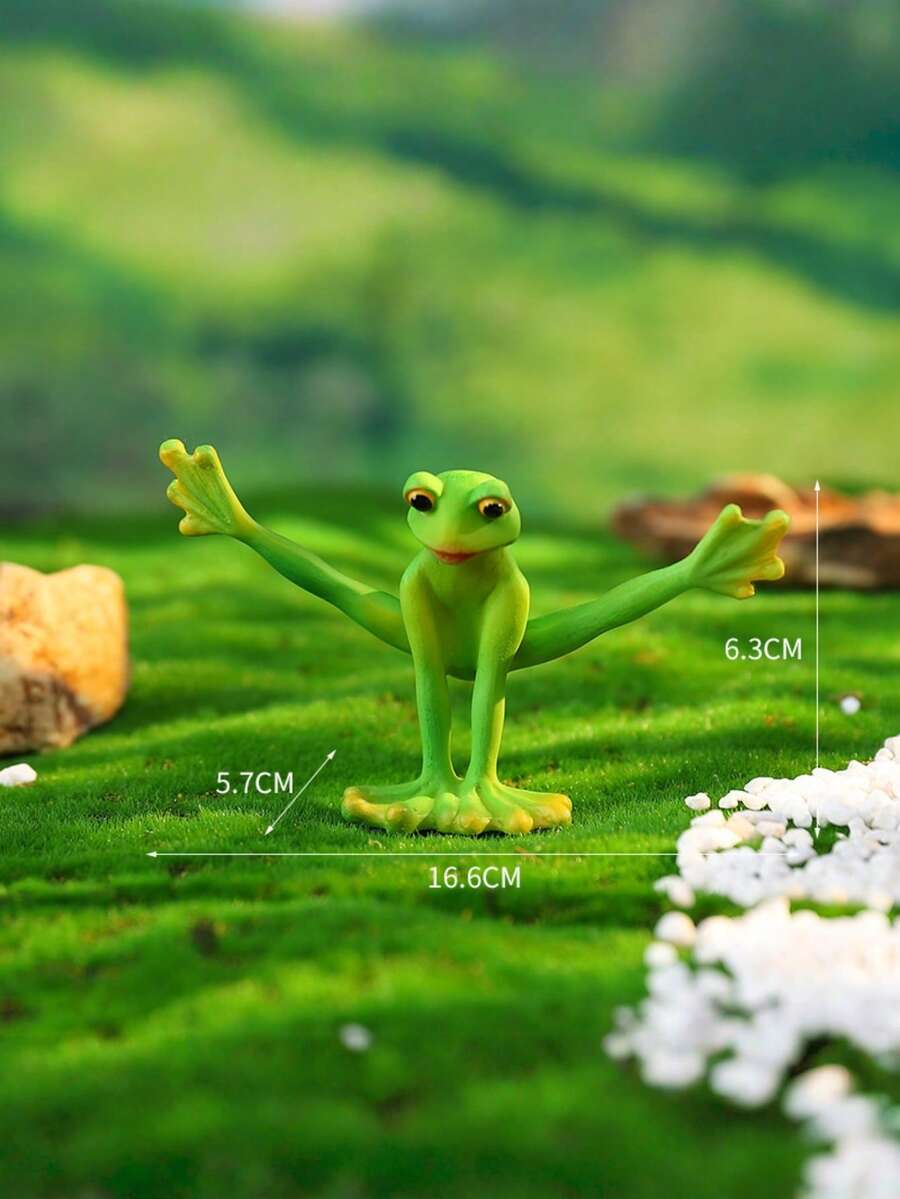 Zazumi Cottage Core Frosch Deko Harzfigur mit ausdrucksstarkem Gesicht, Weihnachtskamin Regal Dekoration im skandinavischen Stil, skurriles Geschenkidee für Herbst Winter Feiertage, Strumpffüller