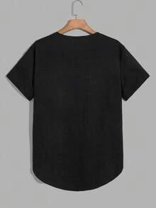 Manfinity VCAY Men's Solid Color Knitted Short Sleeve T-Shirt (3pcs/Pack), Summer