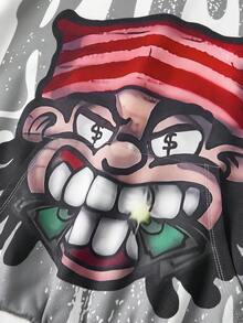 SHEIN 2 Stücke/Set Teenager Jungen Lässige Grafik Hoodie und Jogginghose Set