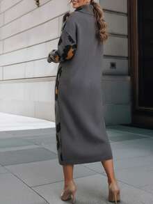 EMERY ROSE Của phụ nữ In hoa Báo Áo cao cổ Đầm Áo len - Nhiều màu - Xem 2