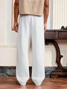 Manfinity VCAY 3 件装男士休闲运动裤，松紧腰带口袋，黑色/白色/灰色 - 彩色 - 查看 8