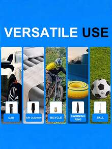 Teckwe 便携式空气压缩机轮胎充气泵，配备轮胎压力表、LED指示灯和速度提升三倍的一键式无线轮胎充气泵，适用于汽车、摩托车、自行车、球类等。